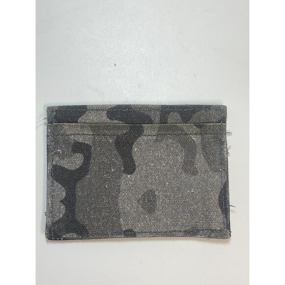 TO THE MARKET Gray Camo Denim Card Holder Unisex New W/O Tag - Picture 2 of 5
